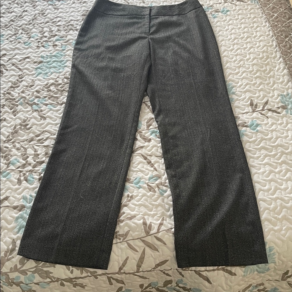 Style&Co Stretch Gray Tweed Straight Leg Women's Washable Dress Pants Size 14